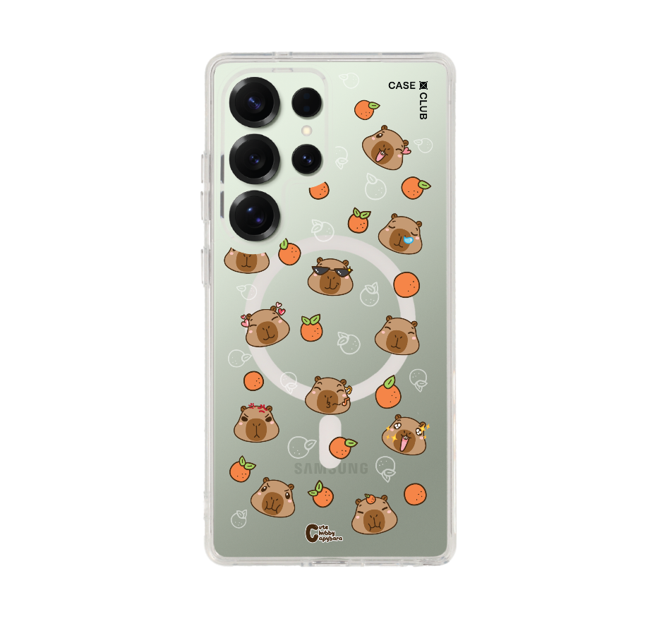 cute chubby capybara pattern