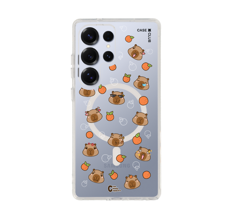 cute chubby capybara pattern