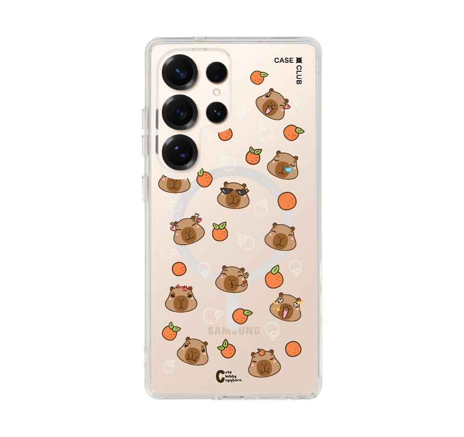 cute chubby capybara pattern