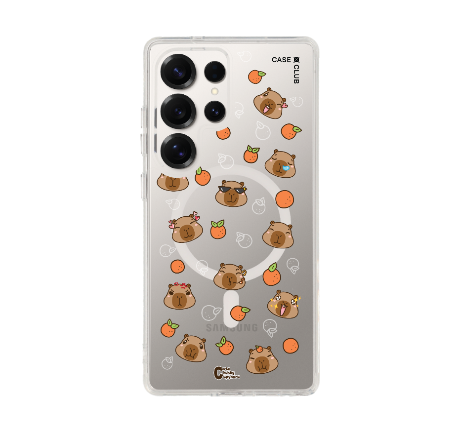cute chubby capybara pattern