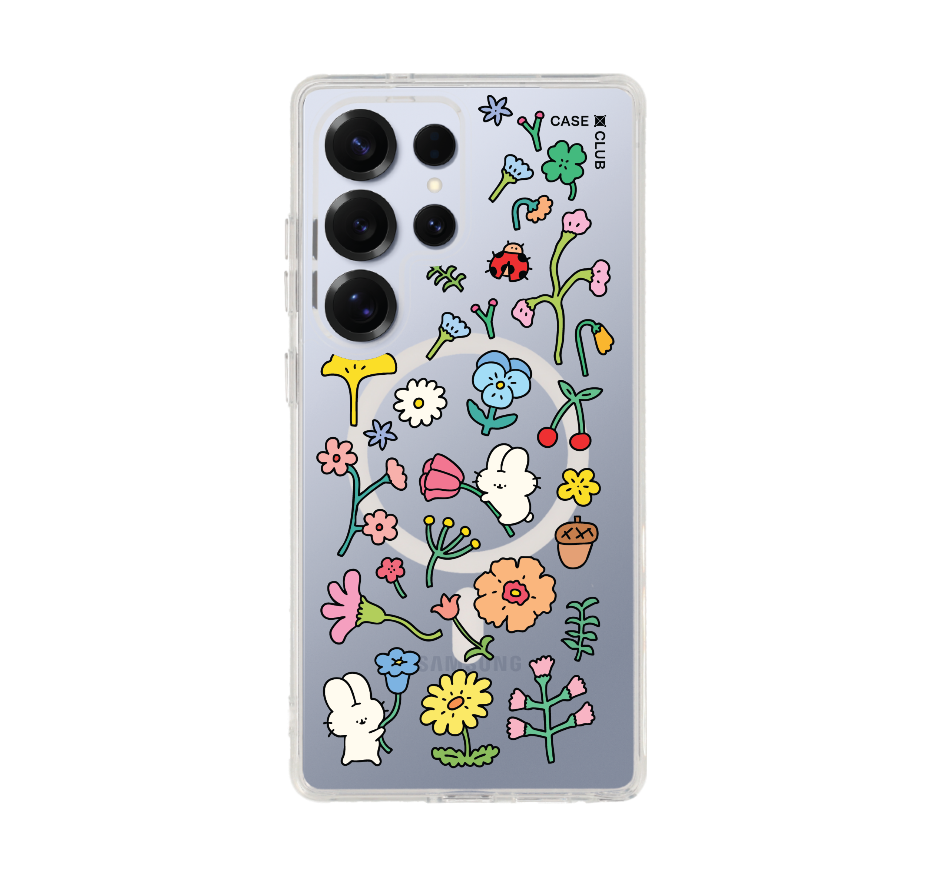 fluffy bunny garden sticker