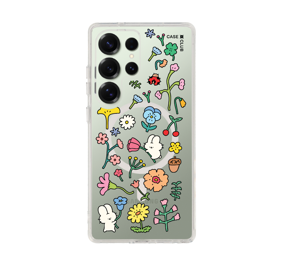 fluffy bunny garden sticker