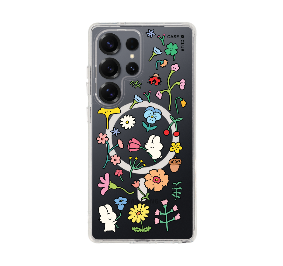 fluffy bunny garden sticker