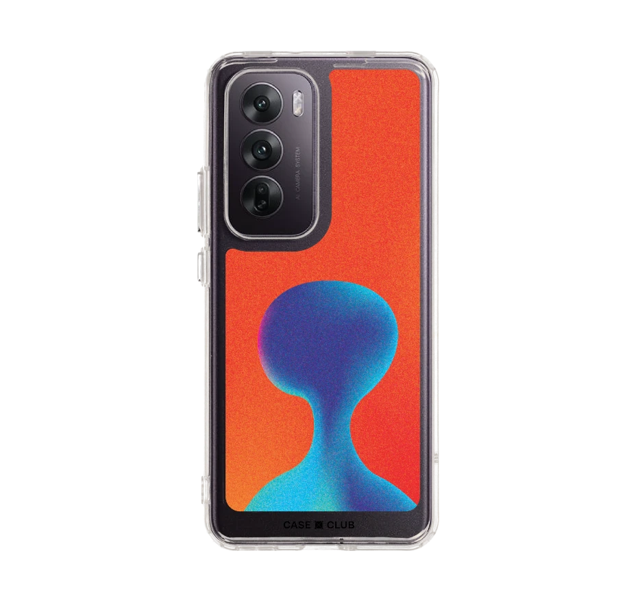 gradient alien silhouette