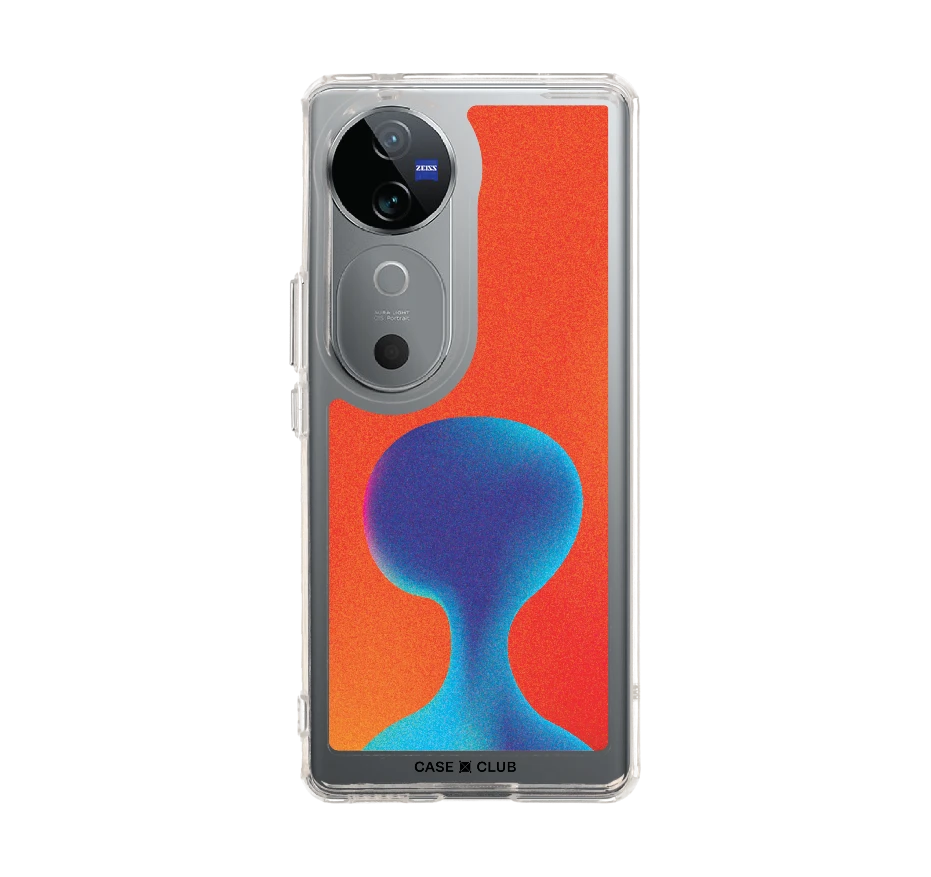 gradient alien silhouette