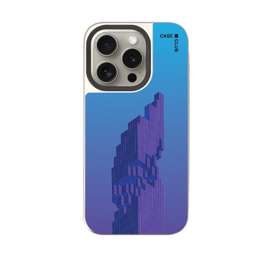 pixelated skyscraper