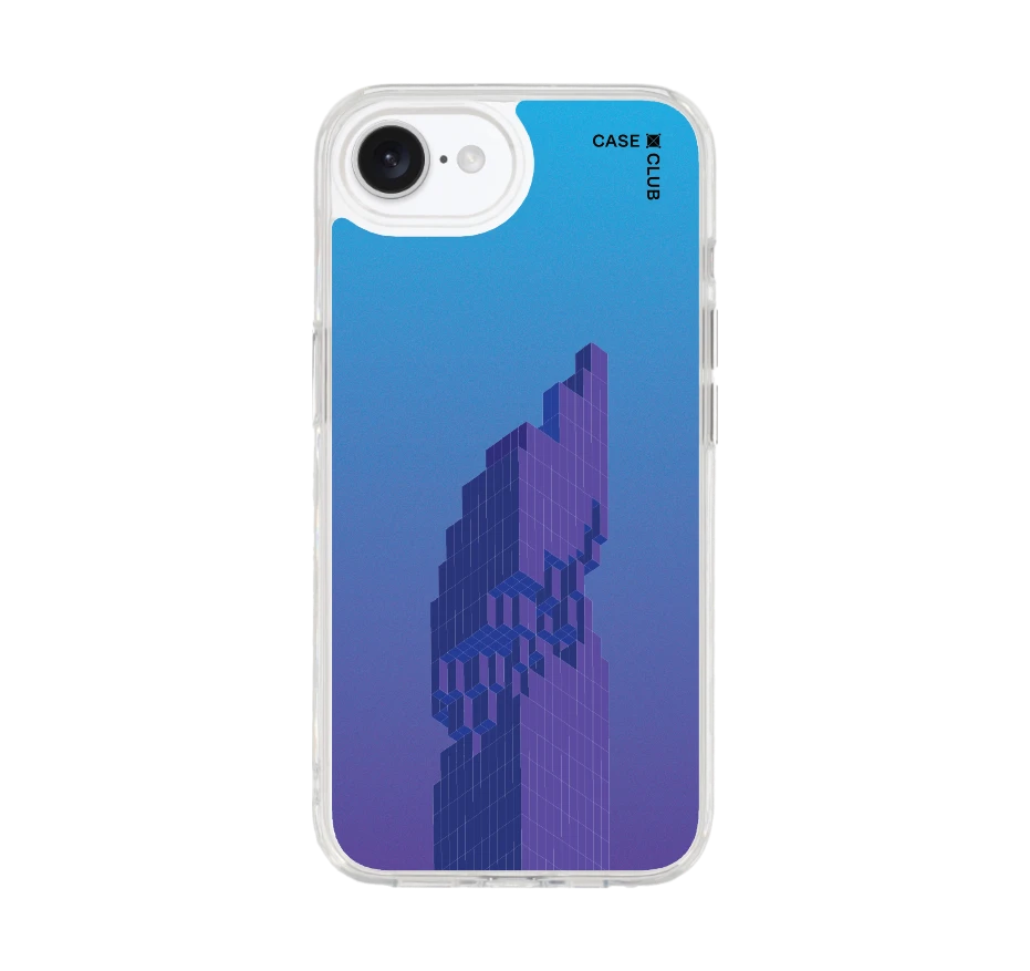 pixelated skyscraper