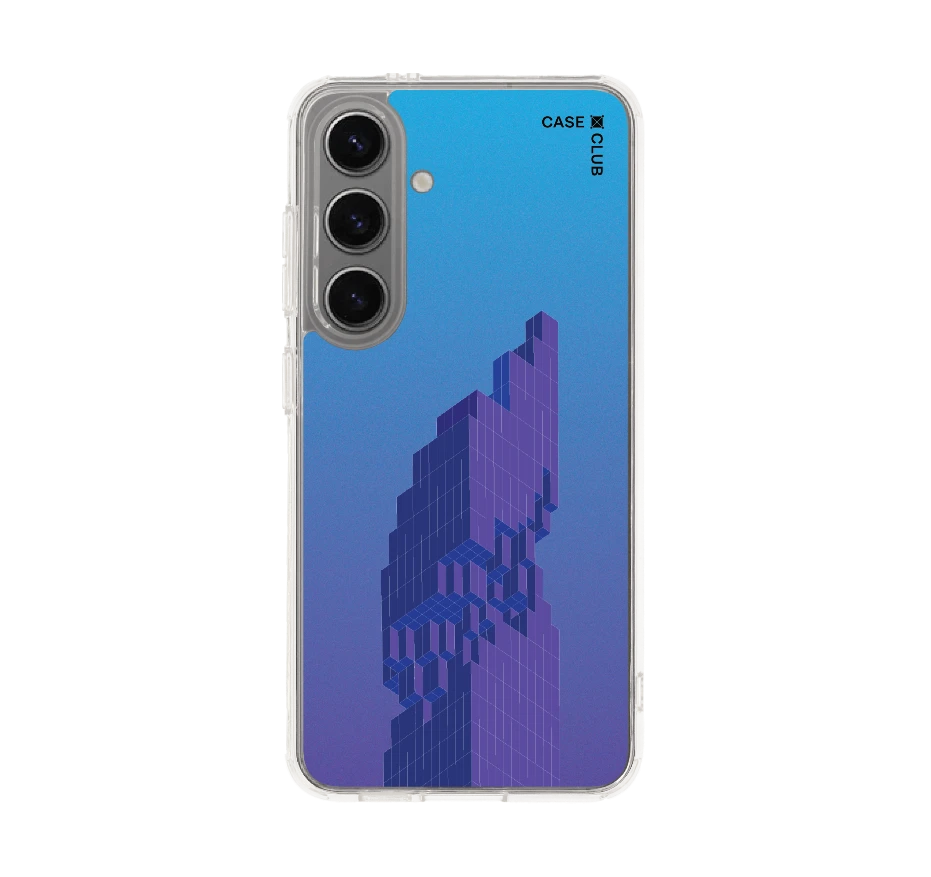 pixelated skyscraper