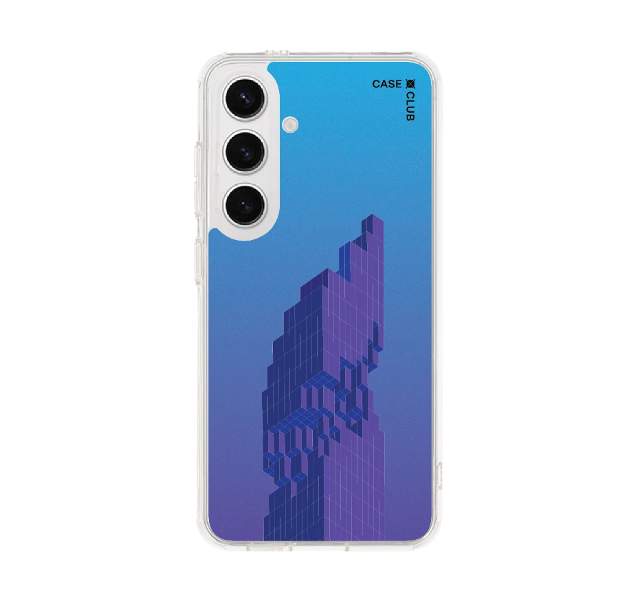 pixelated skyscraper