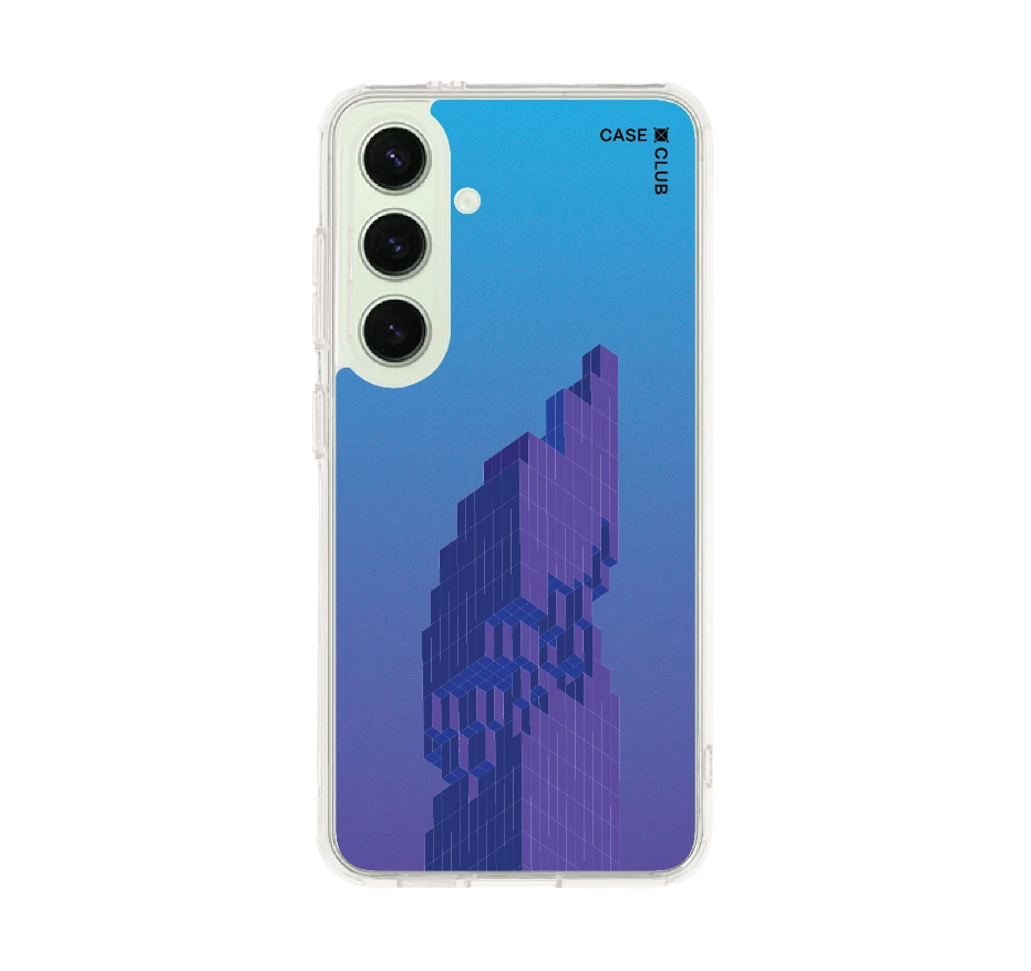 pixelated skyscraper