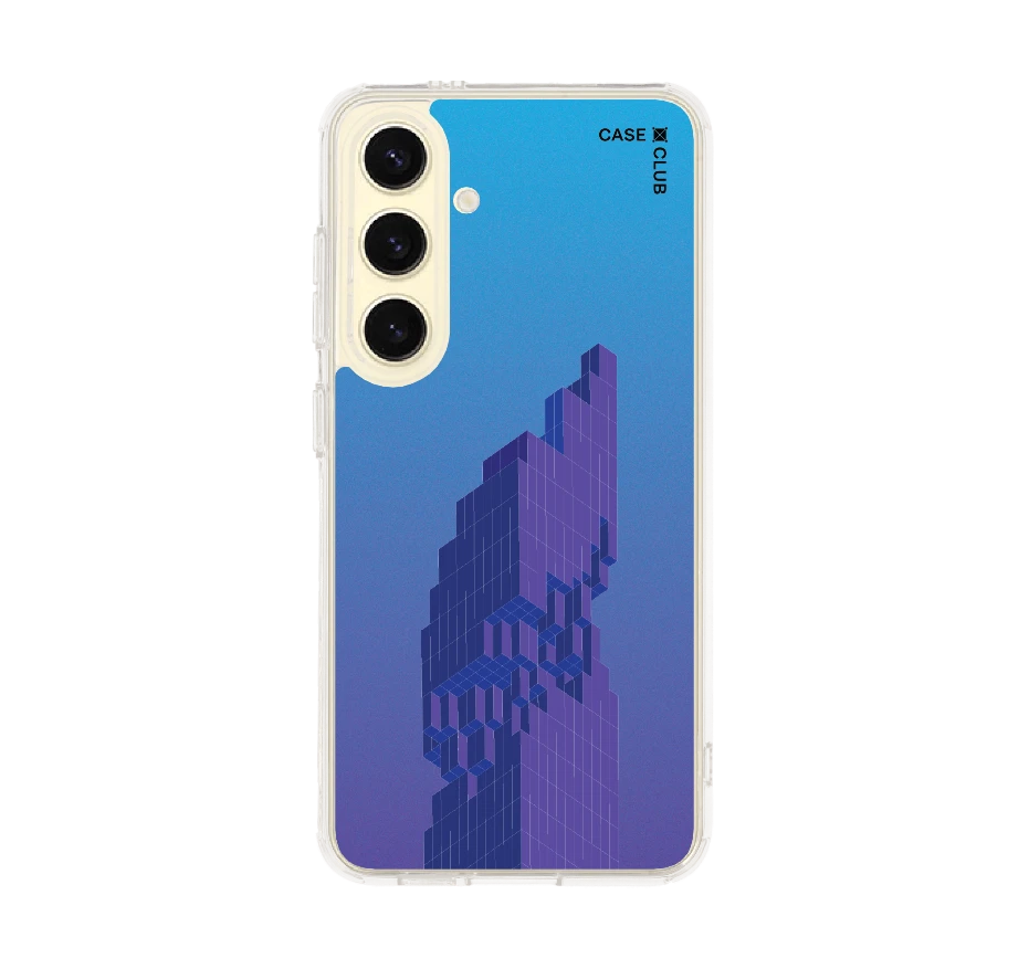 pixelated skyscraper