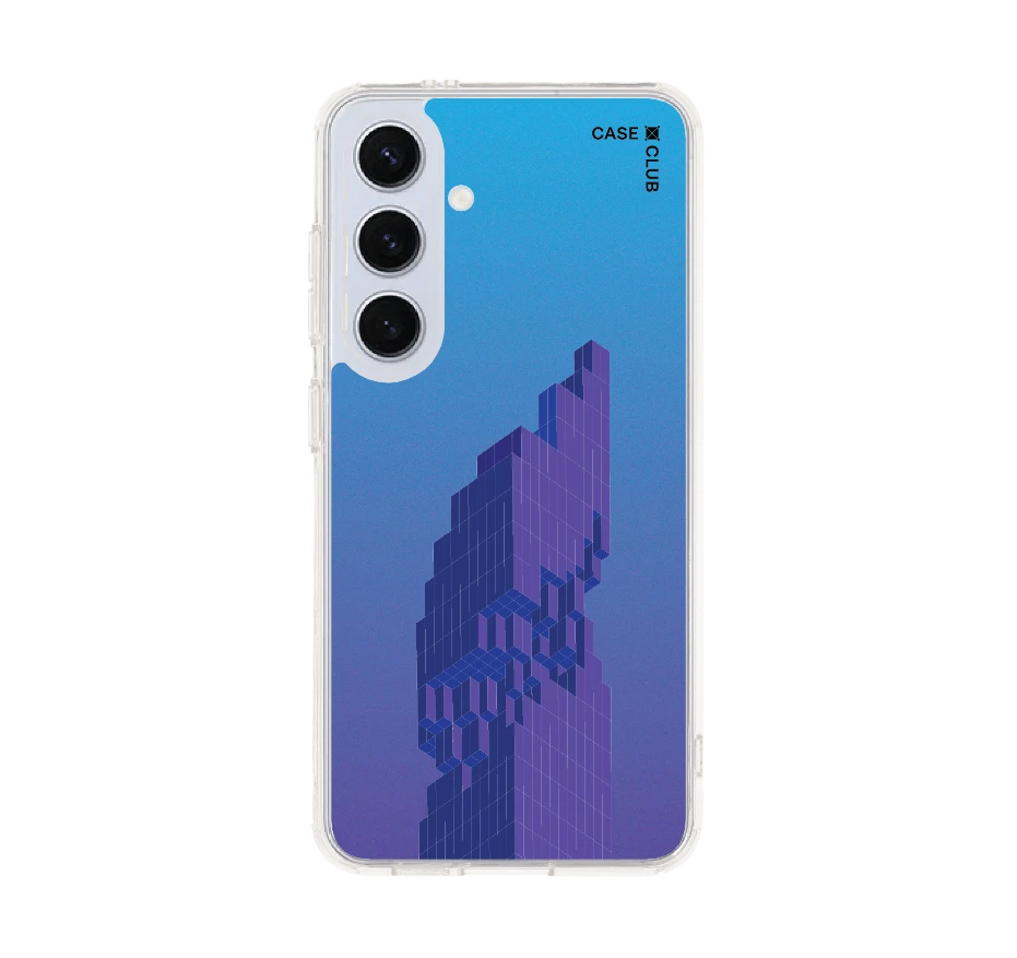 pixelated skyscraper