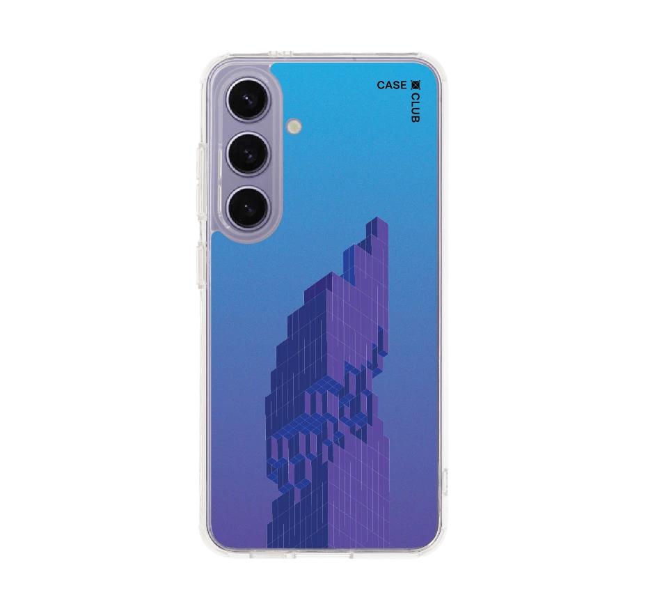 pixelated skyscraper