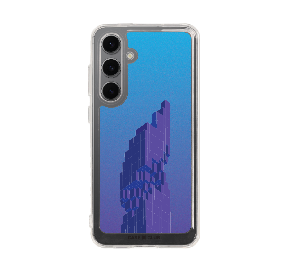 pixelated skyscraper