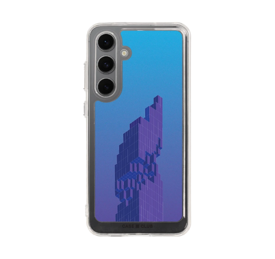 pixelated skyscraper