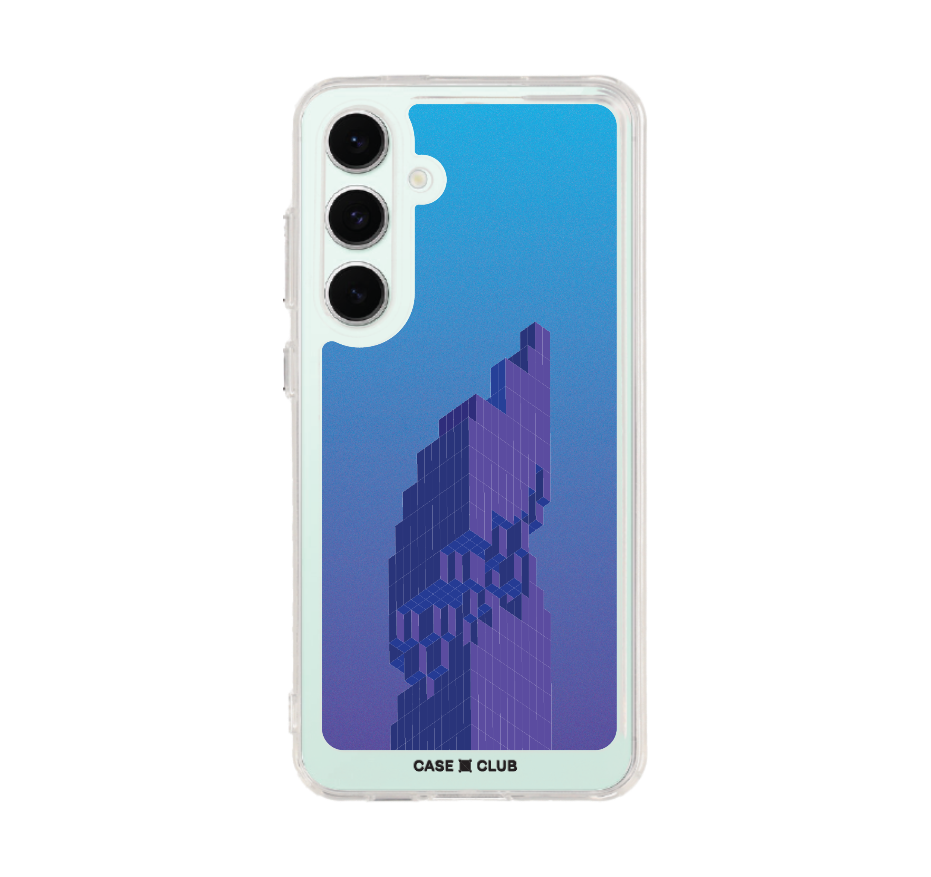 pixelated skyscraper