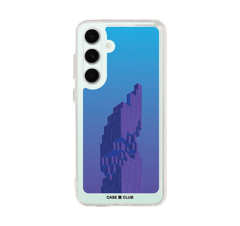 pixelated skyscraper