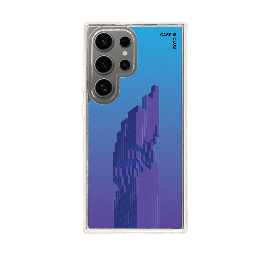 pixelated skyscraper