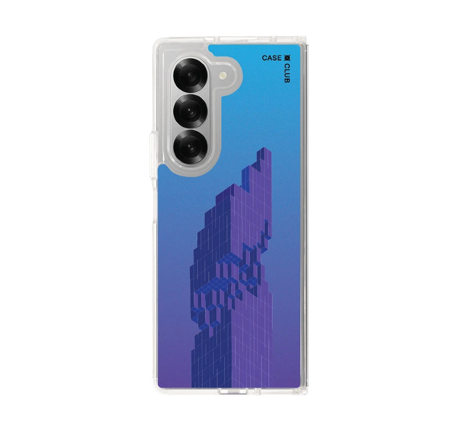 pixelated skyscraper