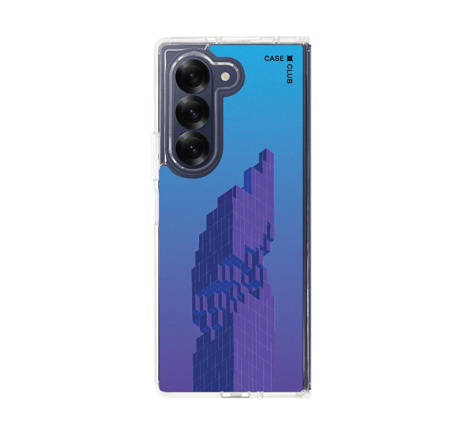 pixelated skyscraper