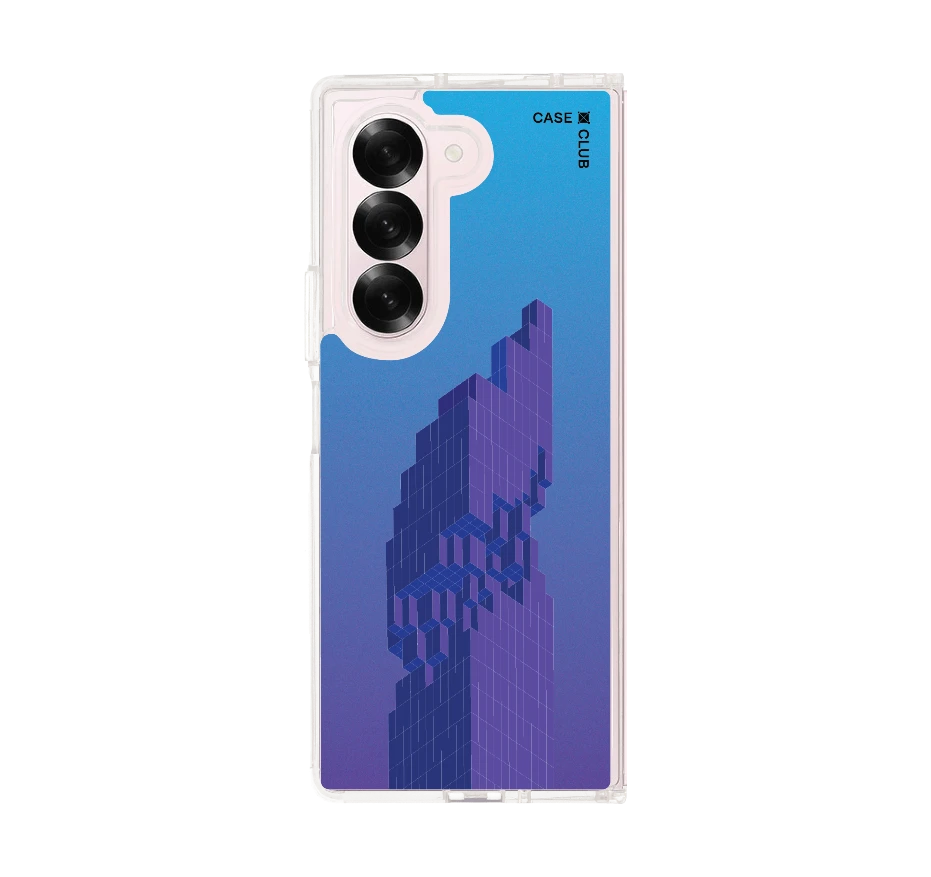 pixelated skyscraper