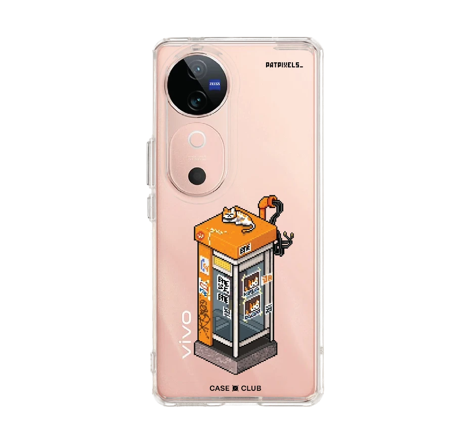 ตู้โทรศัพท์ retro pixel