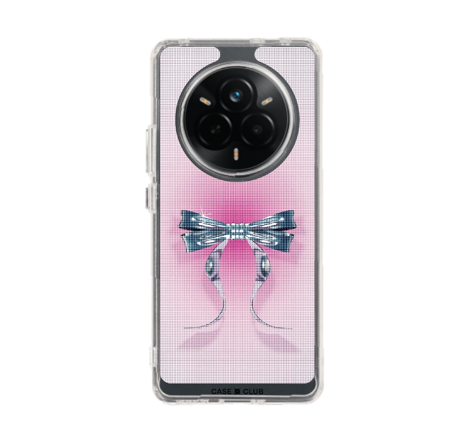 ริบบิ้นฮาล์ฟโทนสีฟ้าชมพู