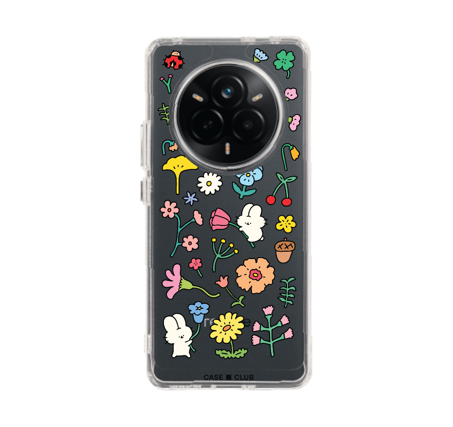 fluffy bunny garden sticker