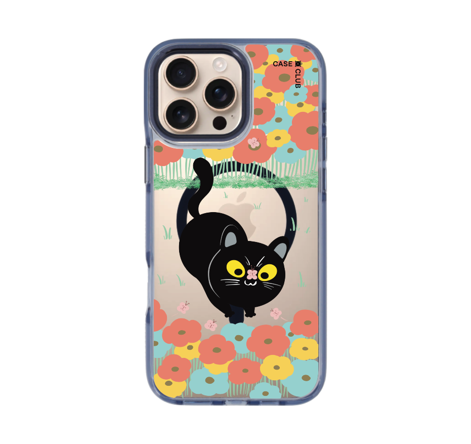 flower black cat
