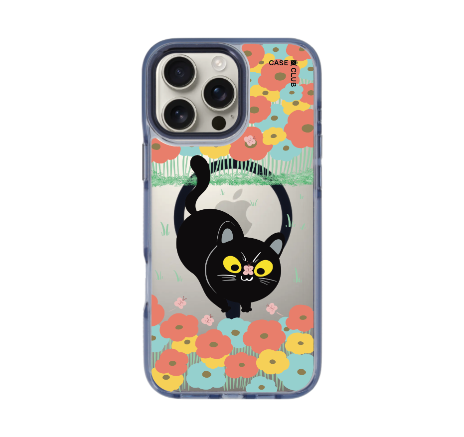 flower black cat