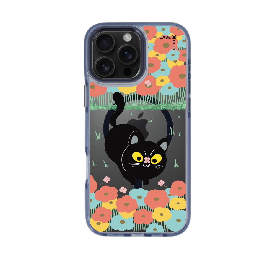 flower black cat