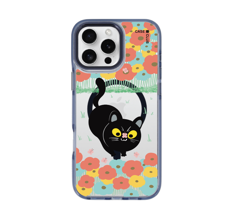 flower black cat