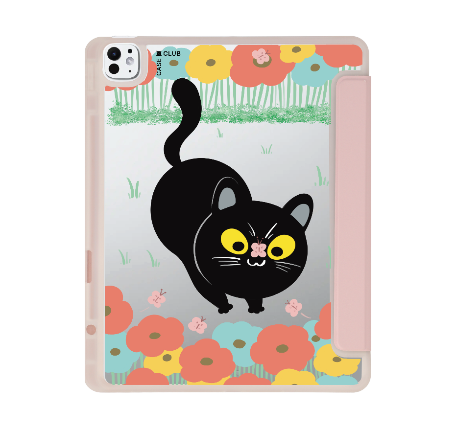 flower black cat