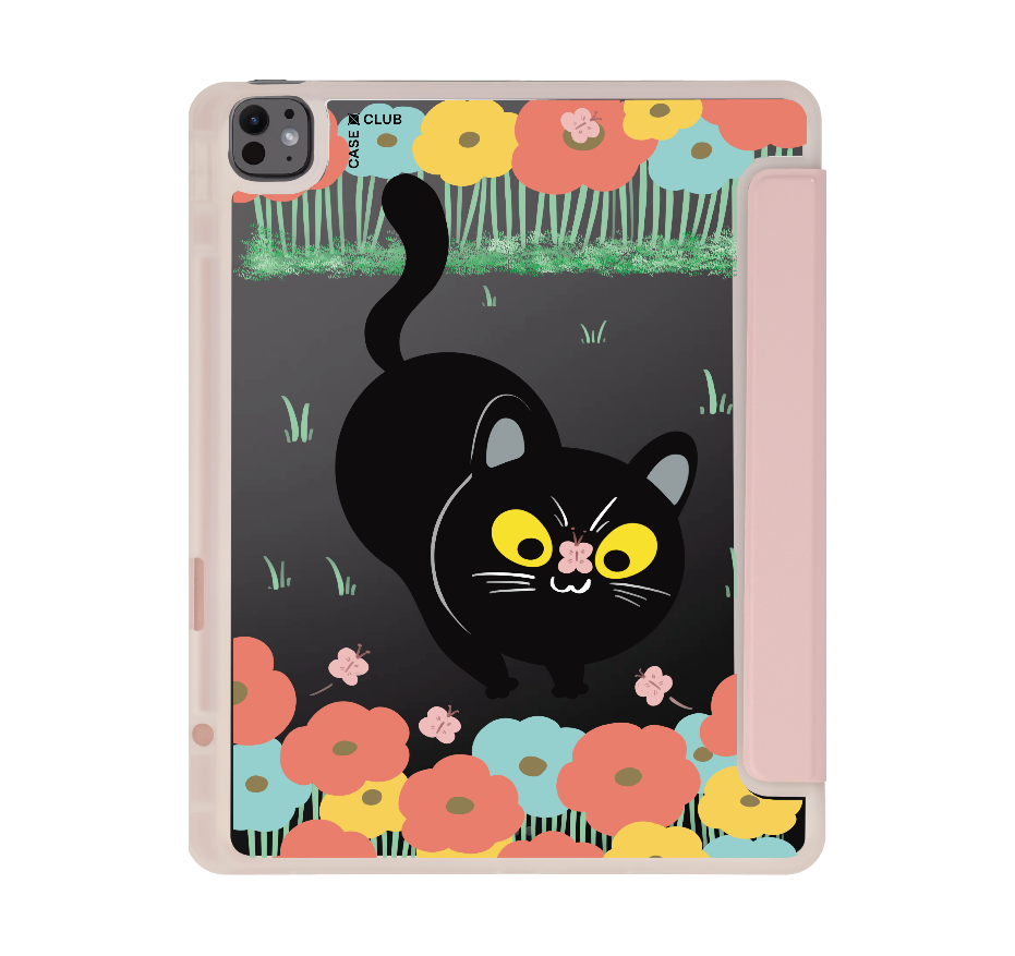 flower black cat