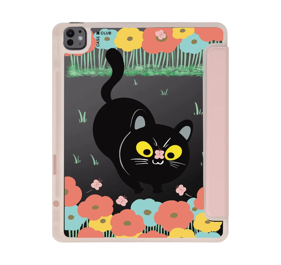 flower black cat