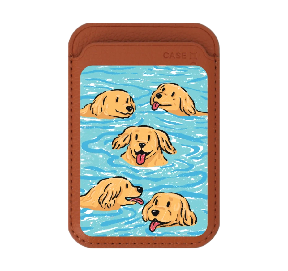 swimming golden retriever