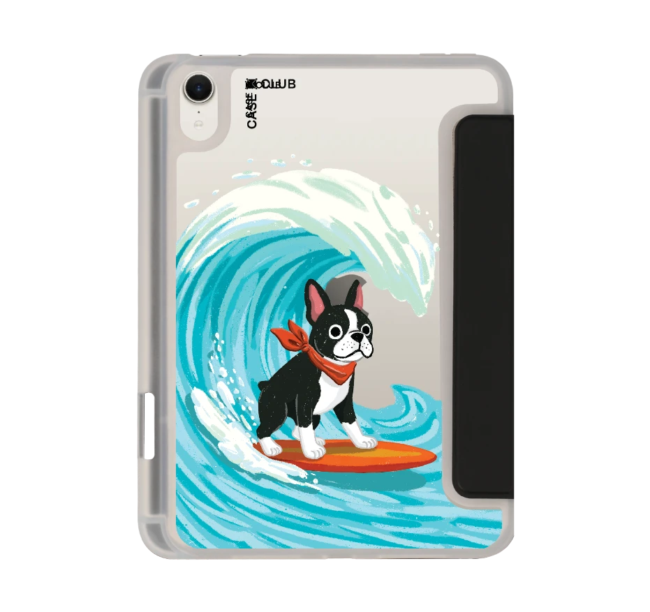 boston terrier surf