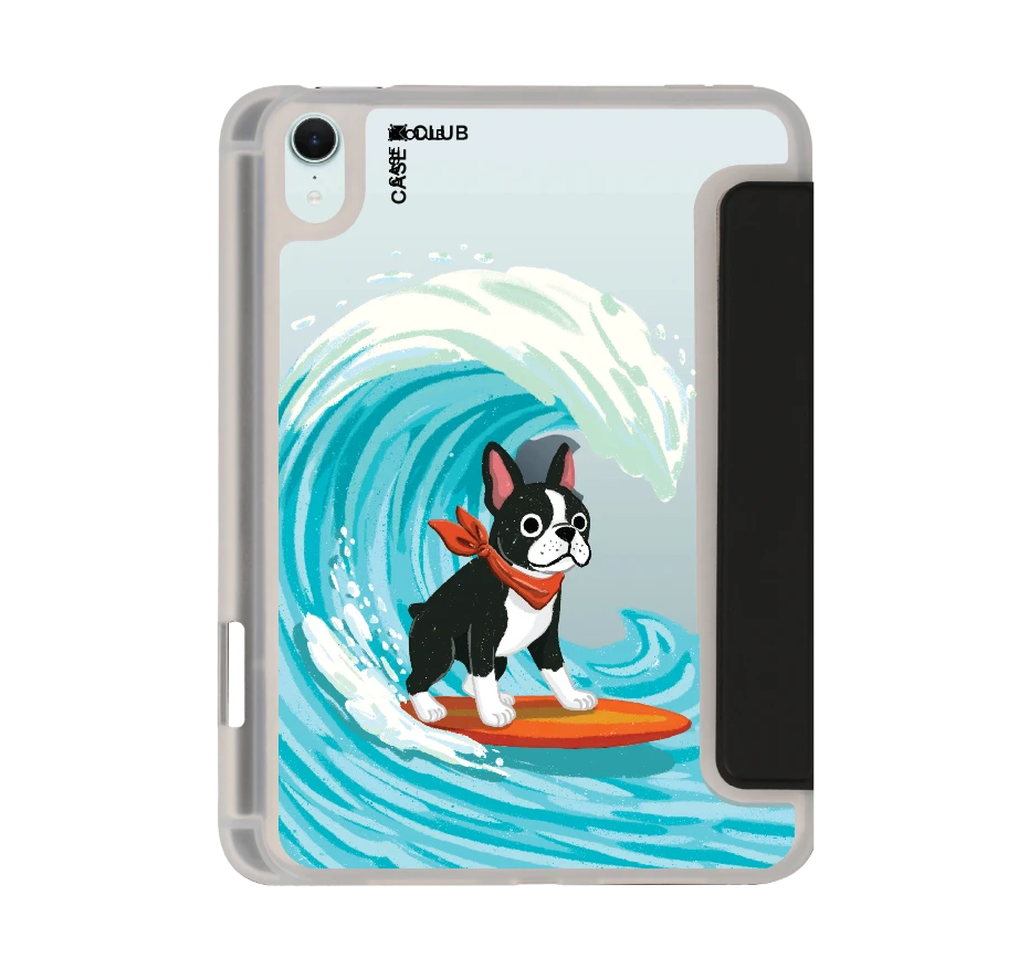 boston terrier surf