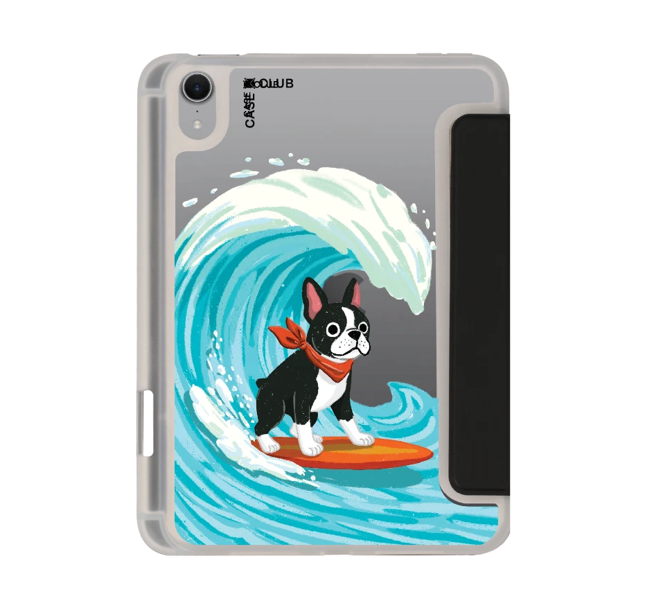 boston terrier surf