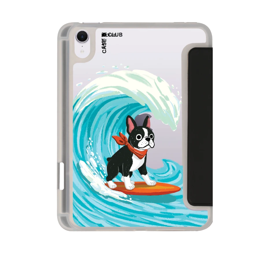 boston terrier surf
