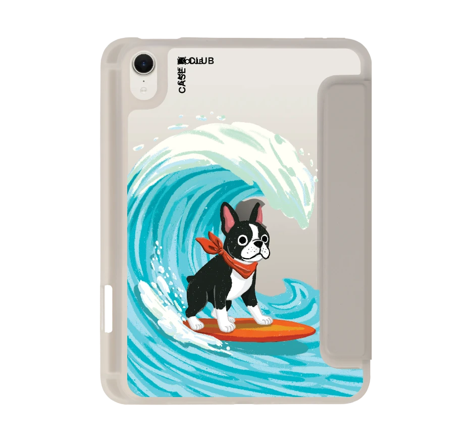 boston terrier surf