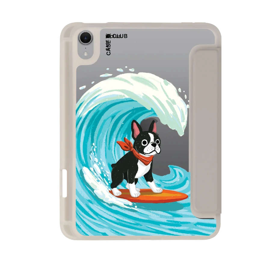 boston terrier surf