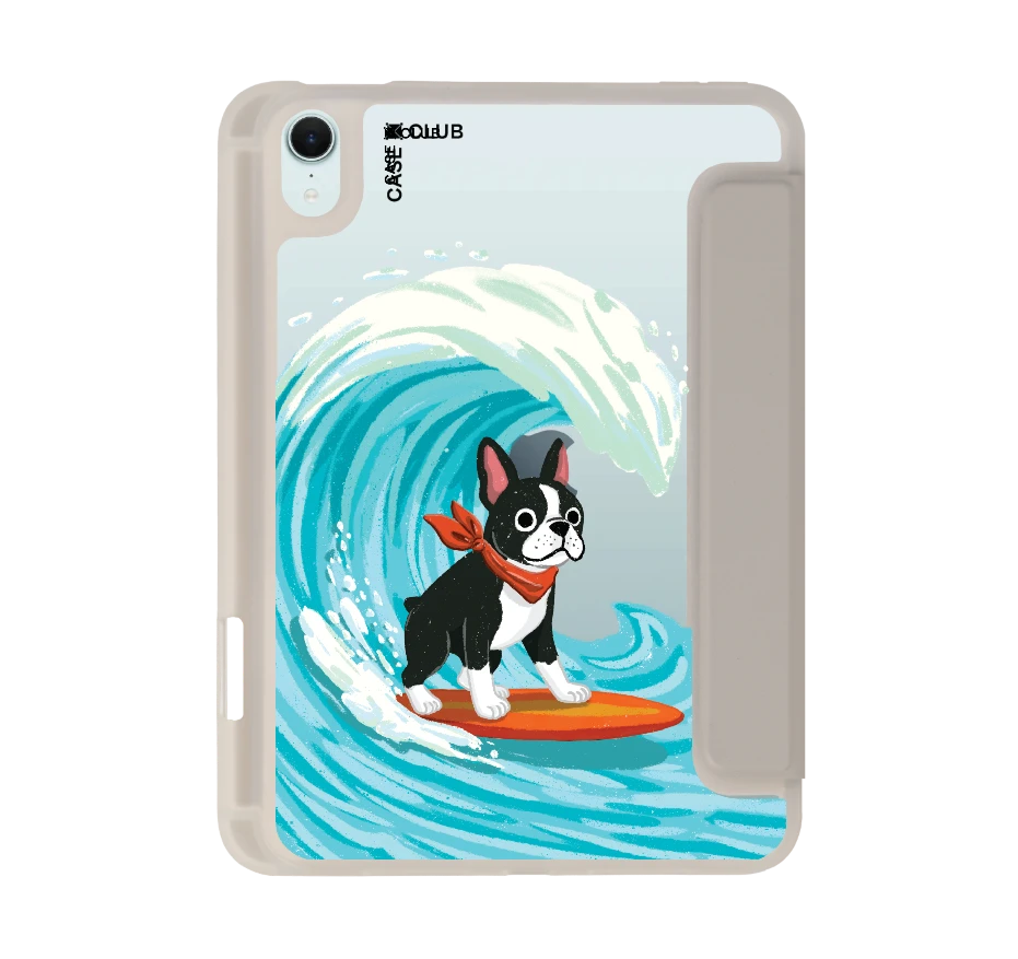 boston terrier surf