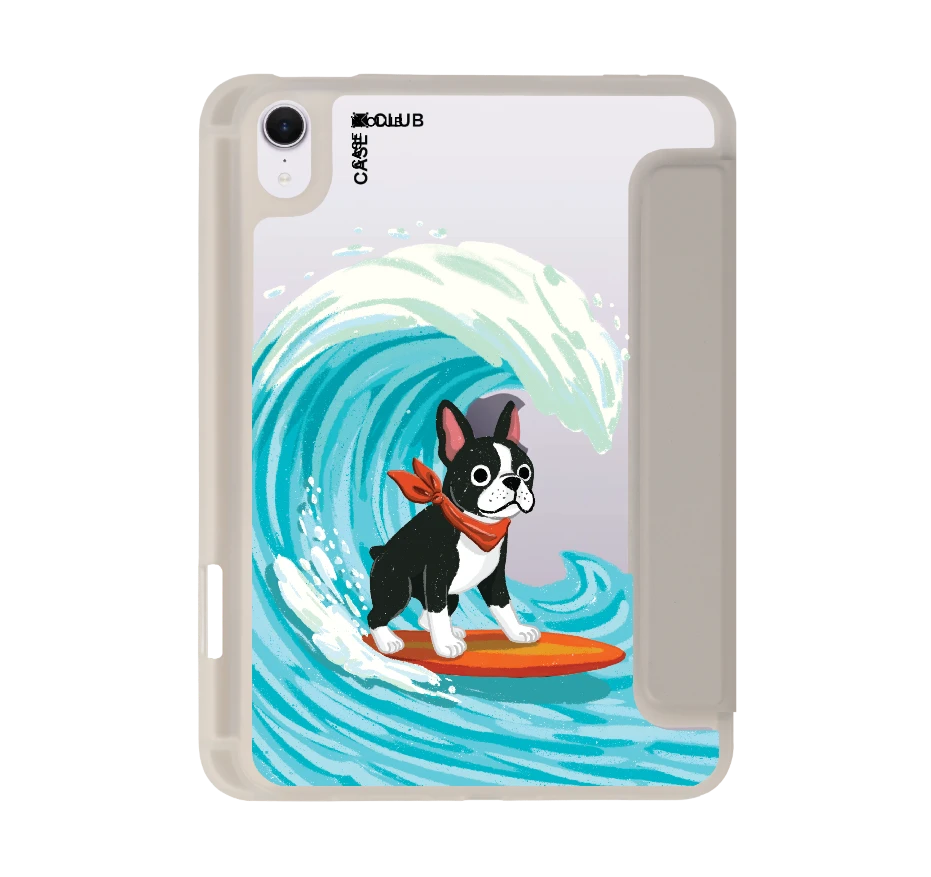 boston terrier surf