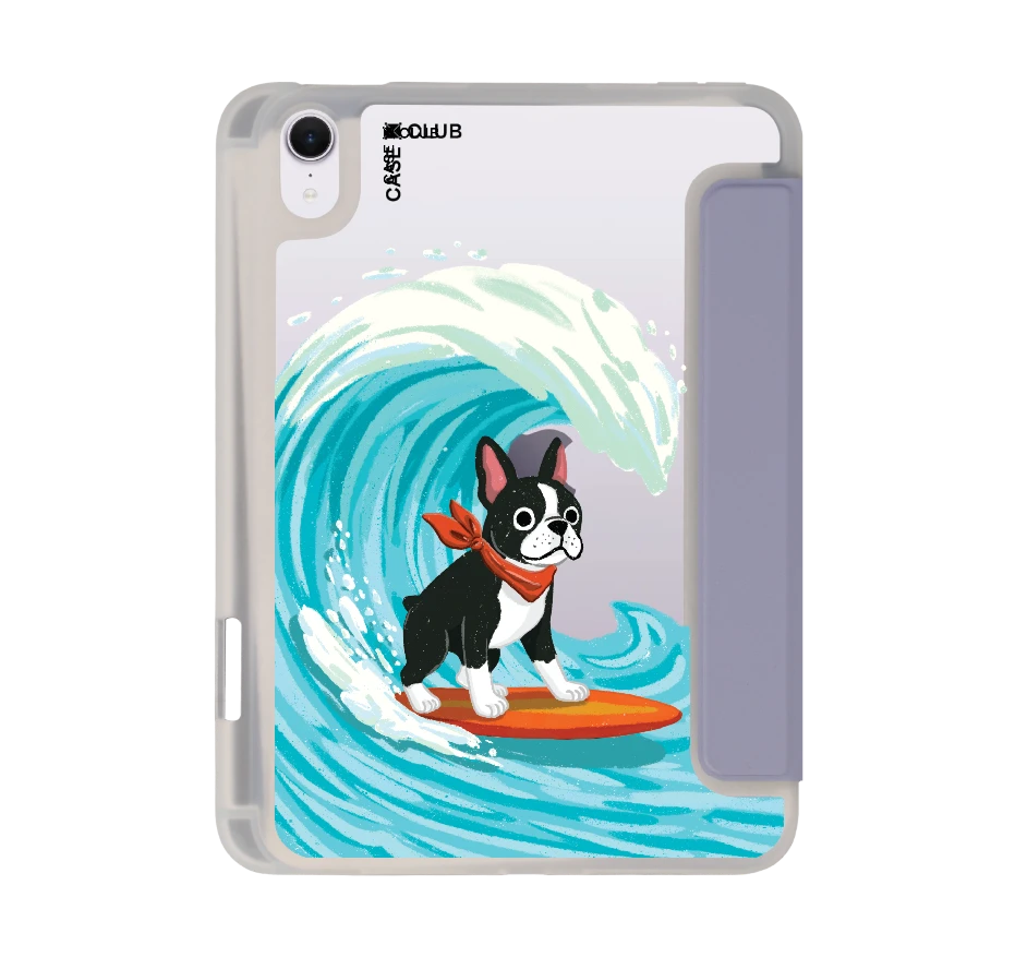 boston terrier surf
