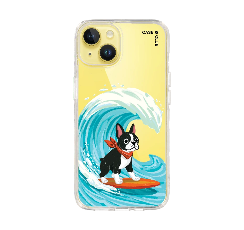 boston terrier surf
