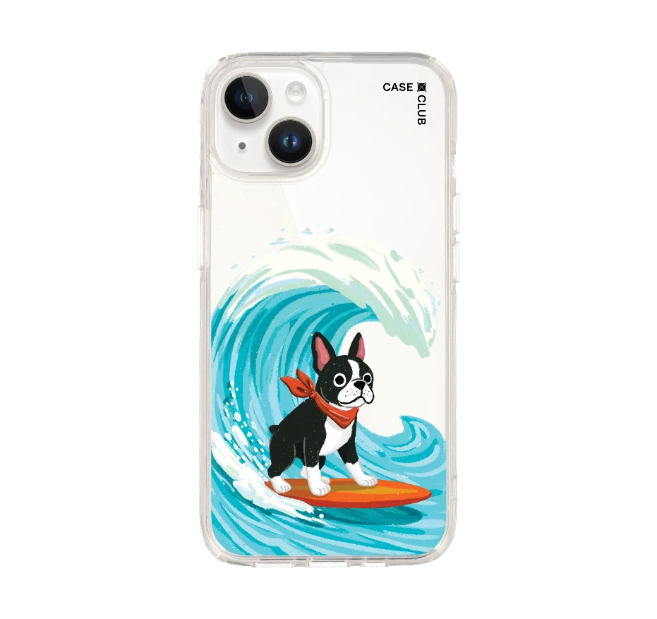 boston terrier surf