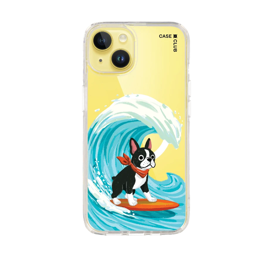 boston terrier surf