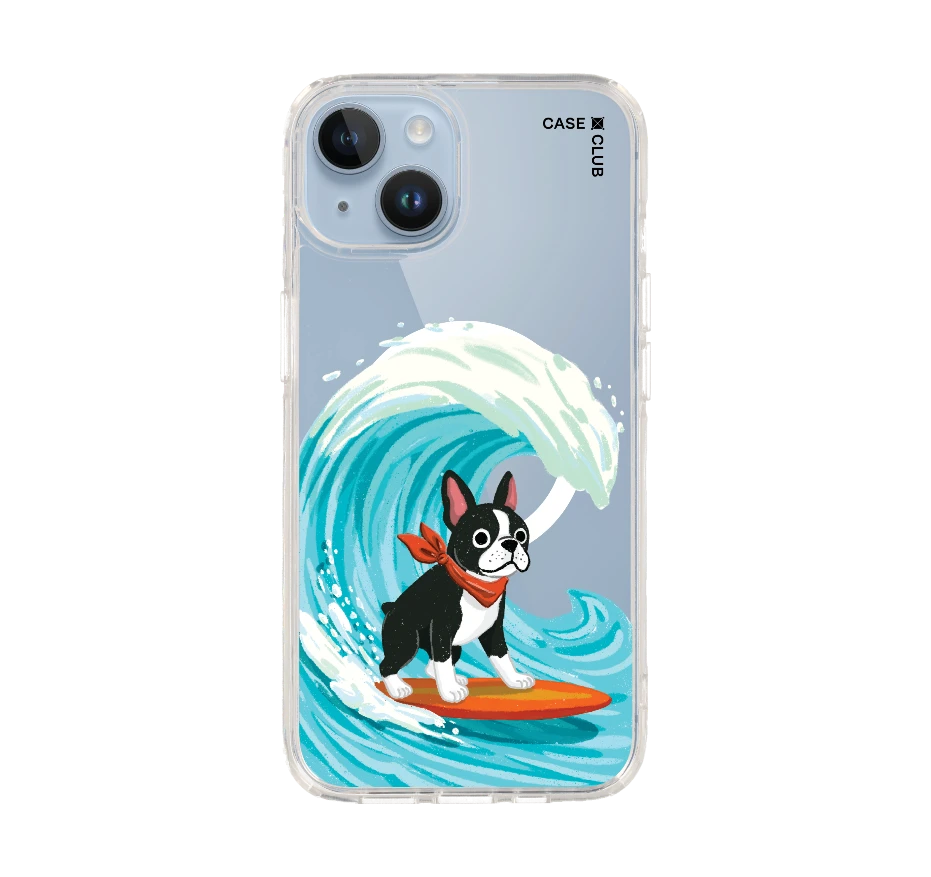 boston terrier surf