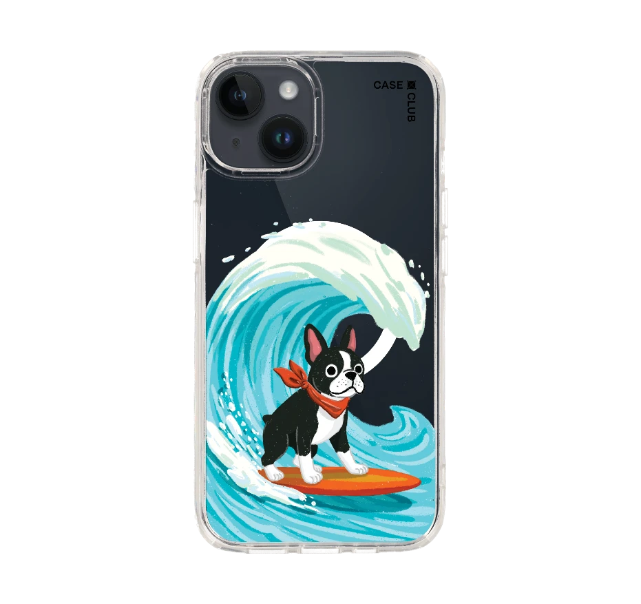 boston terrier surf